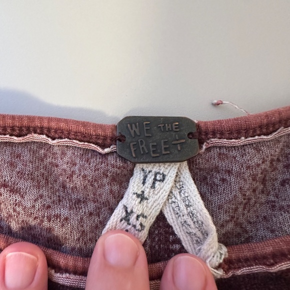 We The Free Doran Tee in Burgundy Velvet | Size XS - Picture 5 of 9